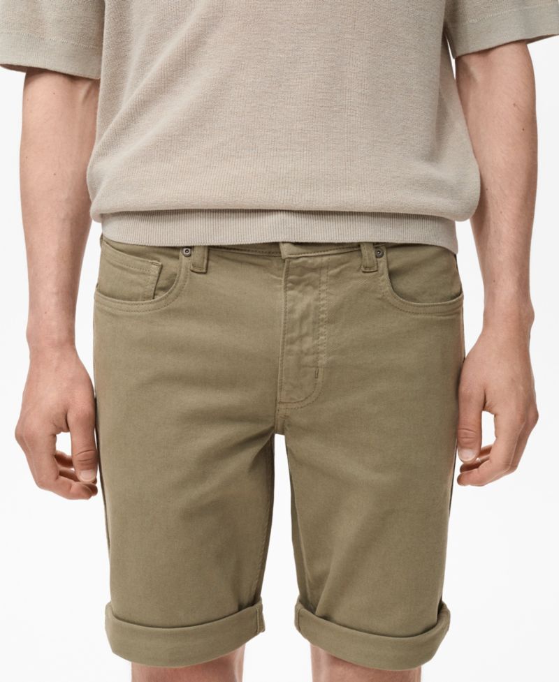 Men's Slim-Fit Denim 11.5" Bermuda Shorts