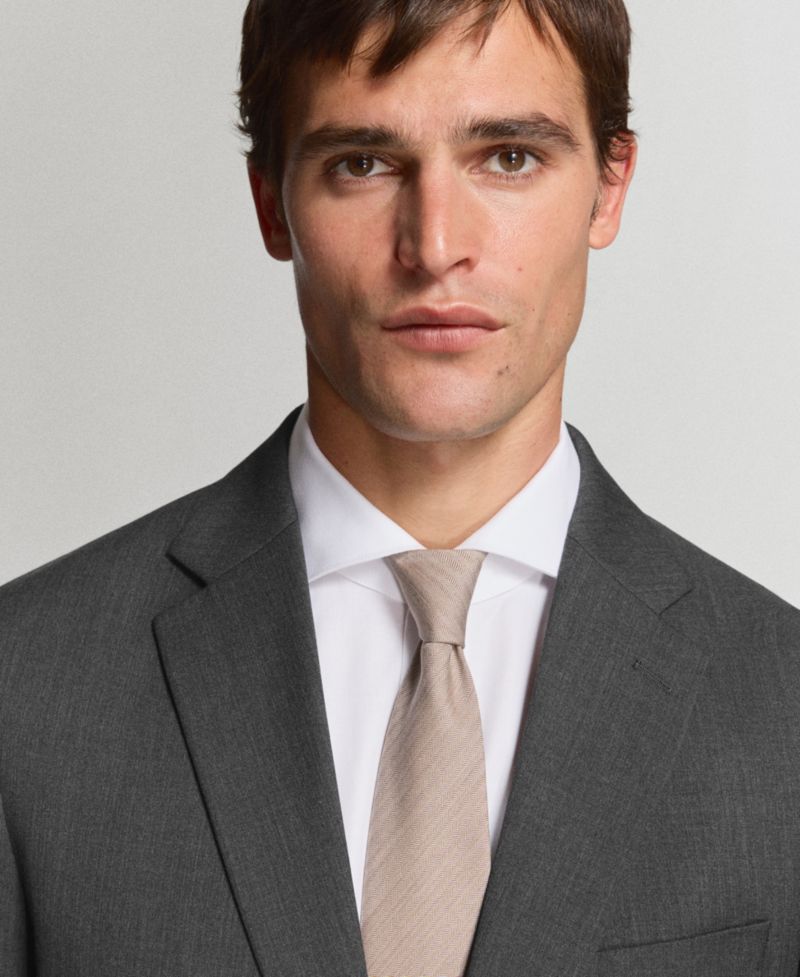 Men's Wool Slim-Fit Suit Jacket
