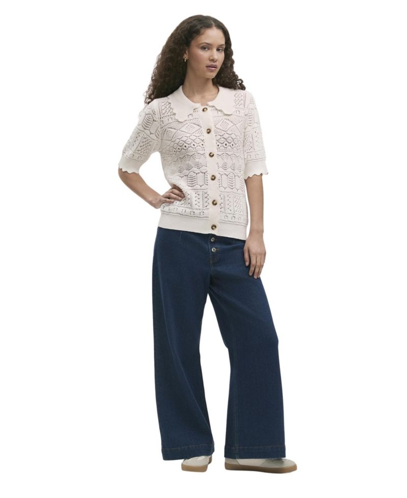 Women's Marlowe Short-Sleeve Crochet Cardigan