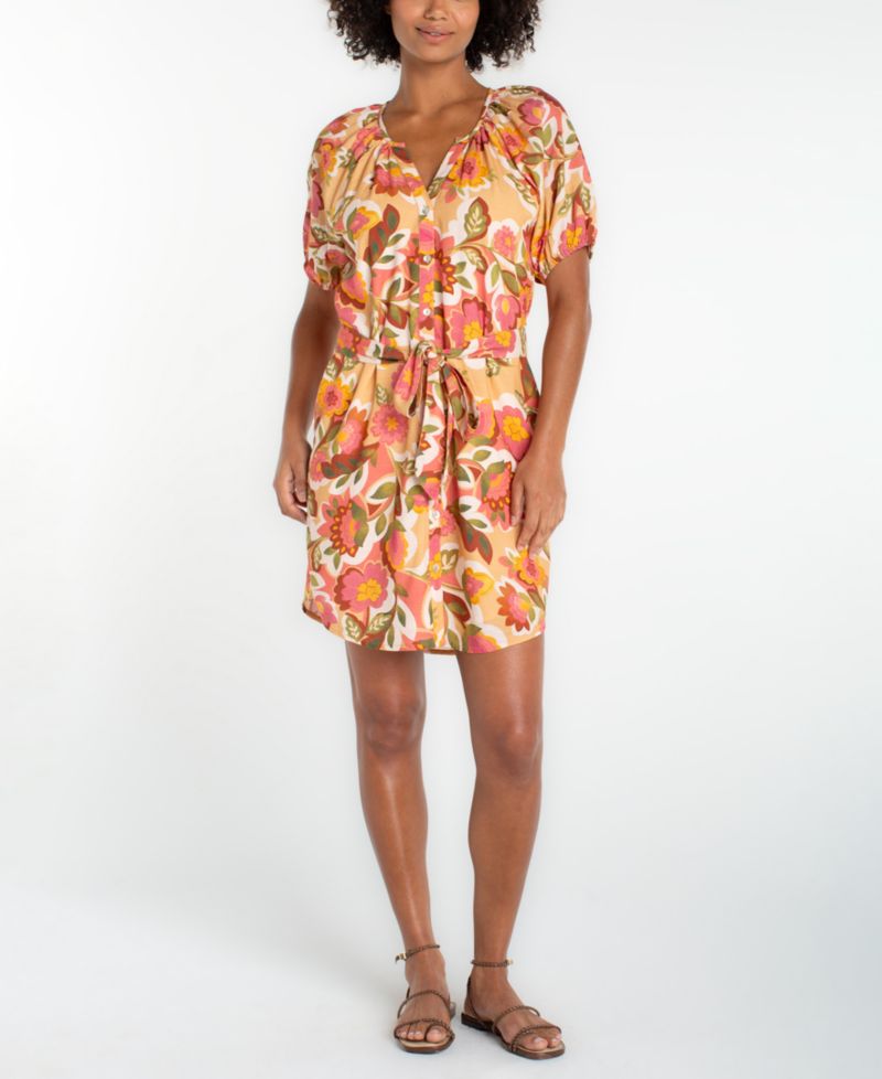 Women's Floral Pattern Mini Dress