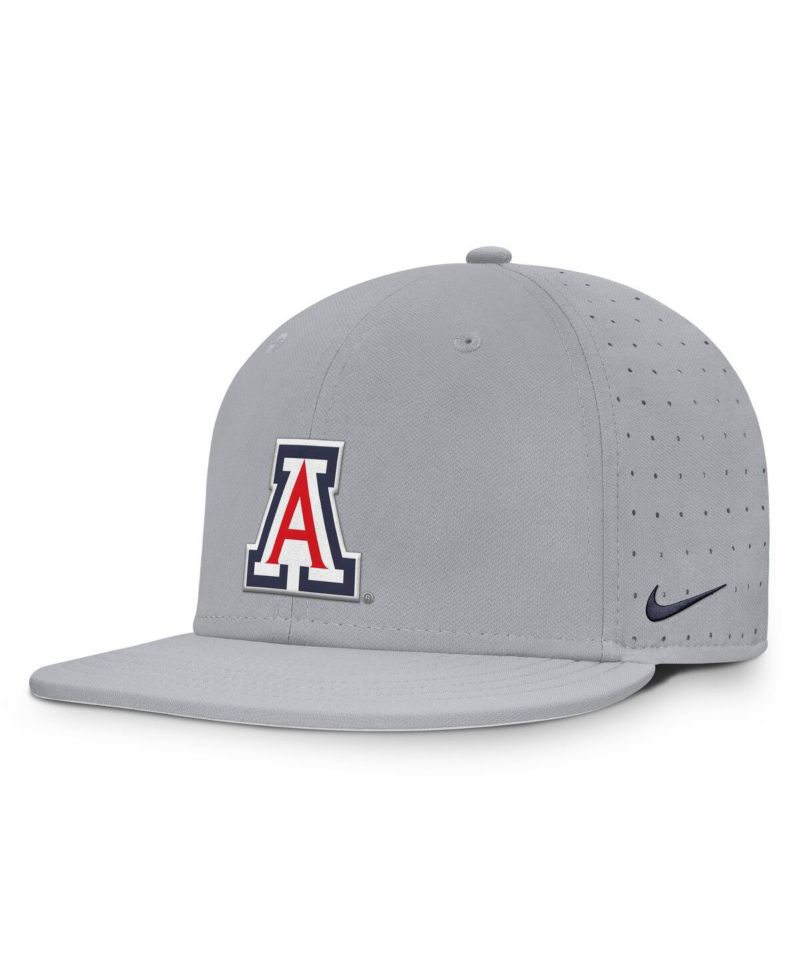 Men's Gray Arizona Wildcats On-Field Dugout True Performance Fitted Hat