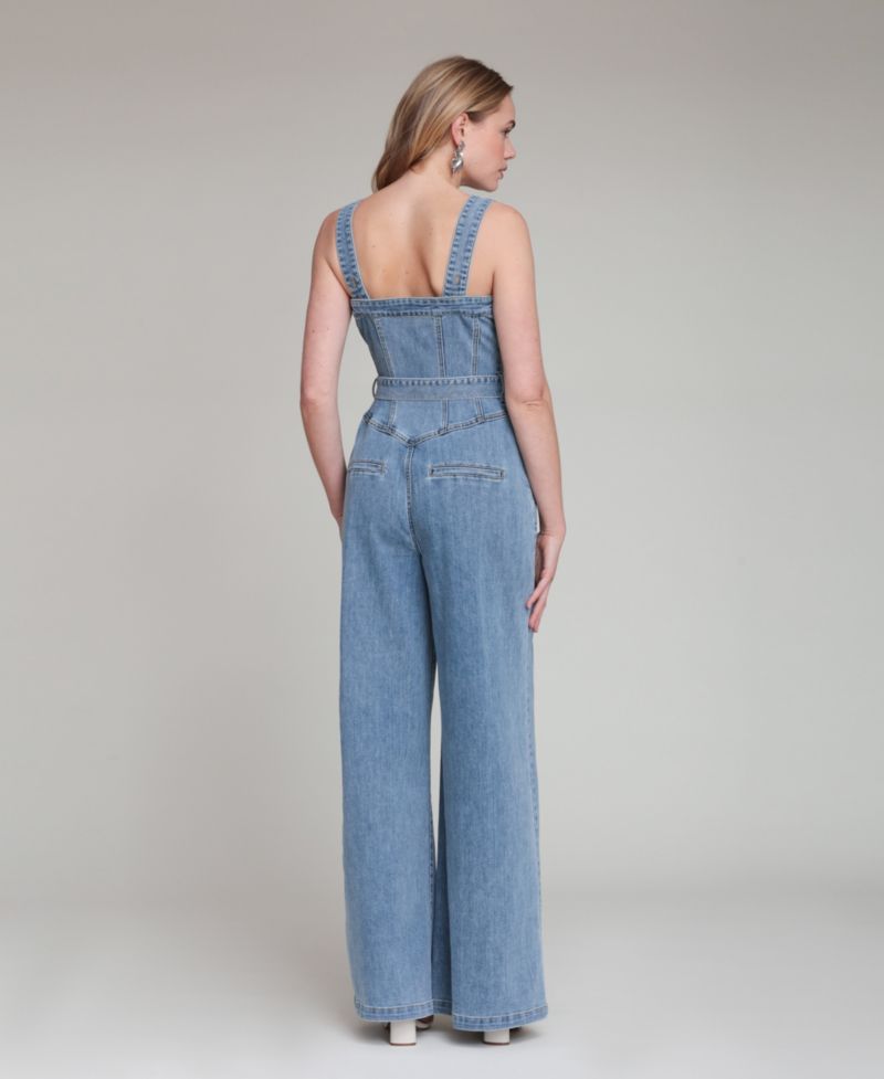 Women's Zip-Front Corset Jumpsuit