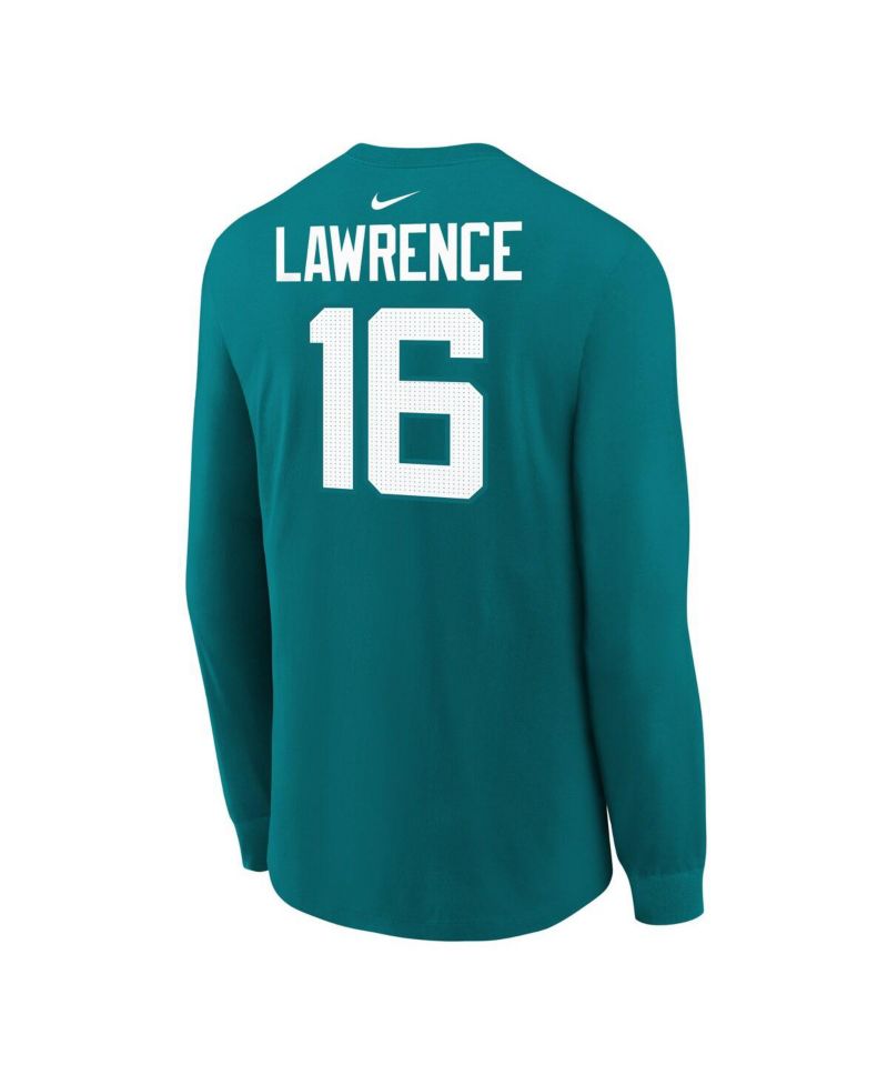 Big Boys and Girls Trevor Lawrence Teal Jacksonville Jaguars Player Name & Number Long Sleeve T-Shirt