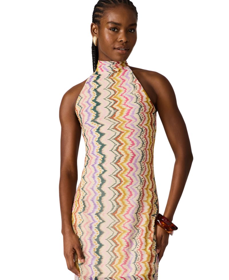 Women's Layra Halter-Neck Bodycon Mesh Dress