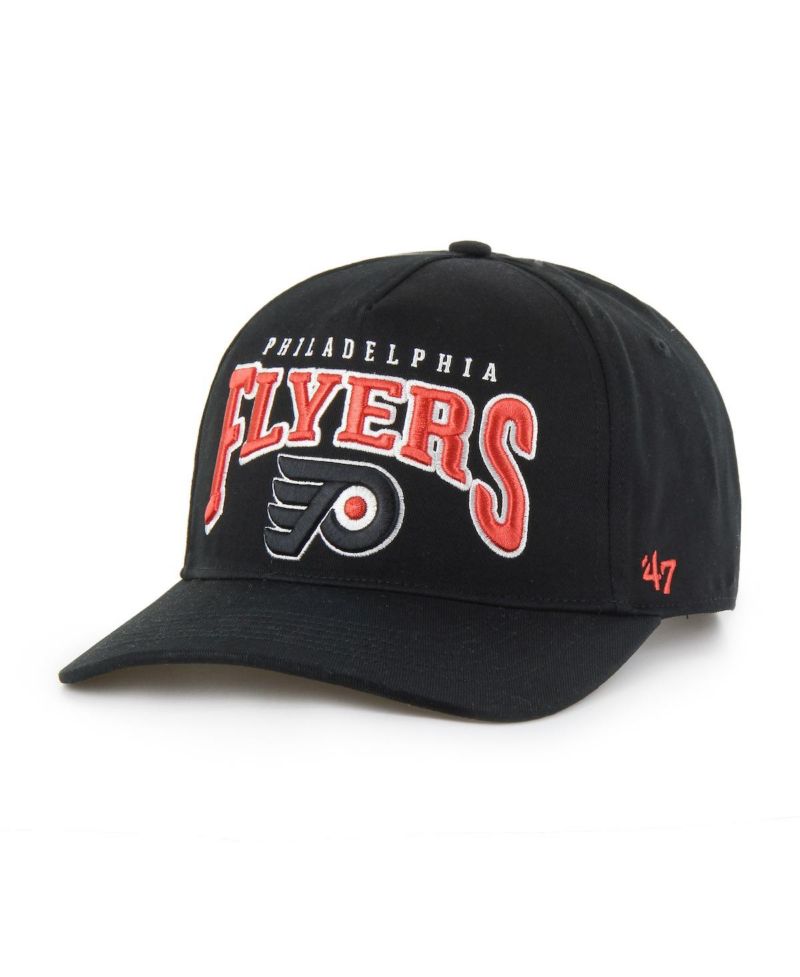Men's Black Philadelphia Flyers Hard Hat Arch Hitch Adjustable Hat