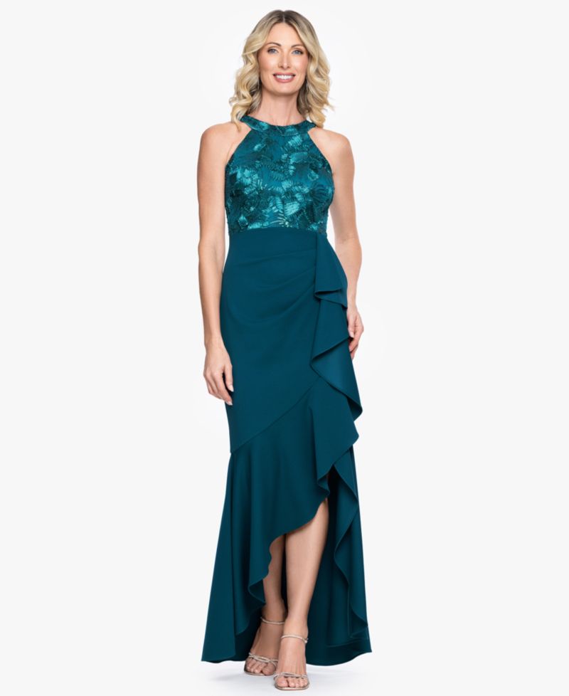 Women's Lace Halter Mermaid Gown