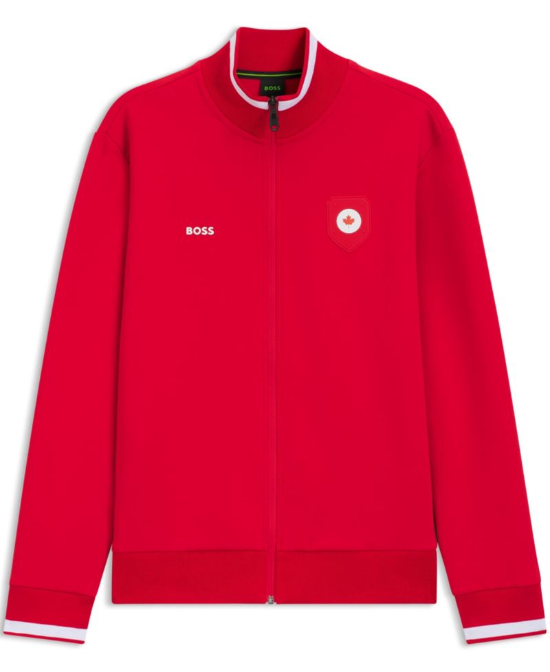 Men's Cotton-Blend Canada Country-Flag Badge Sweatshirt