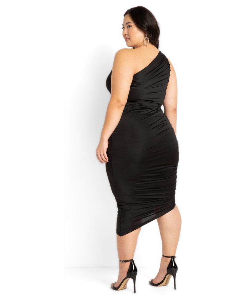 Women's Ruched One Shoulder Dress
