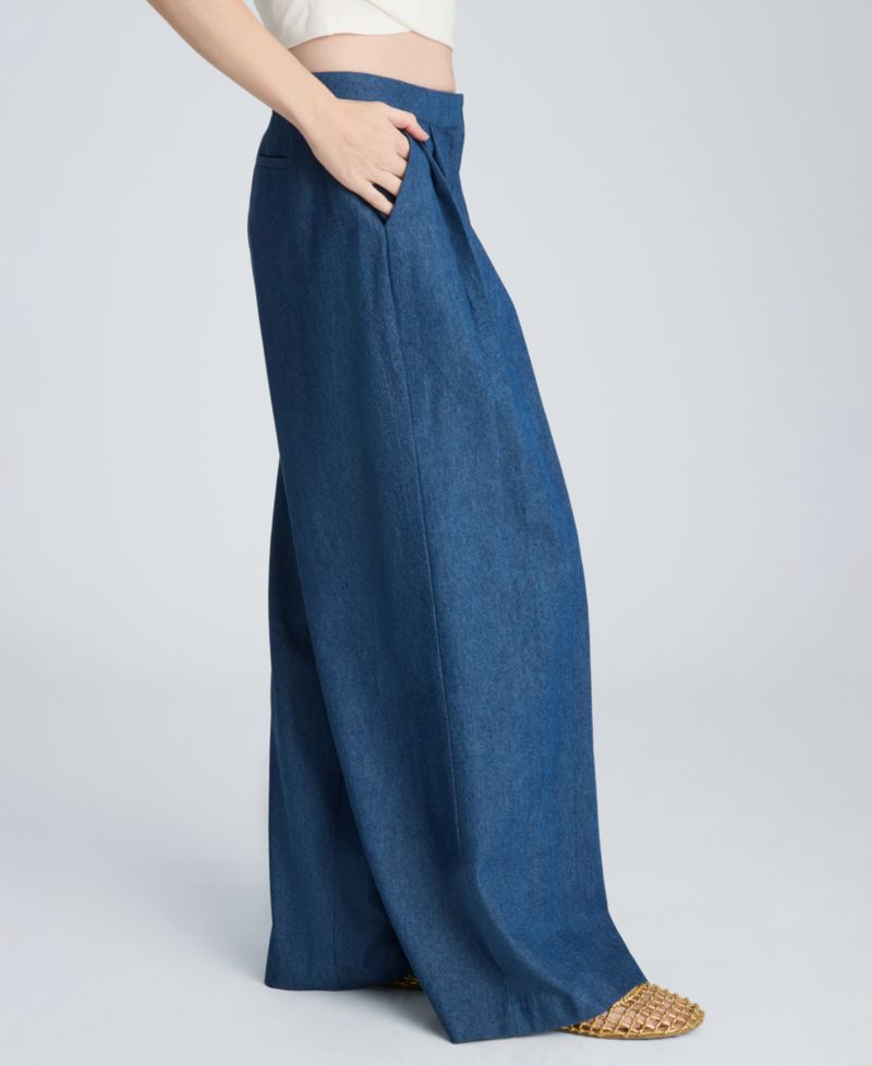 Women's High-Rise Triple Pleated Wide-Leg Pants