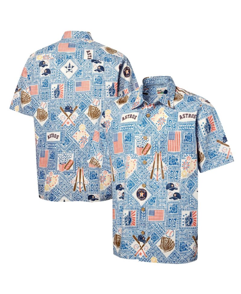 Men's Blue Houston Astros Americana Button-Up Shirt