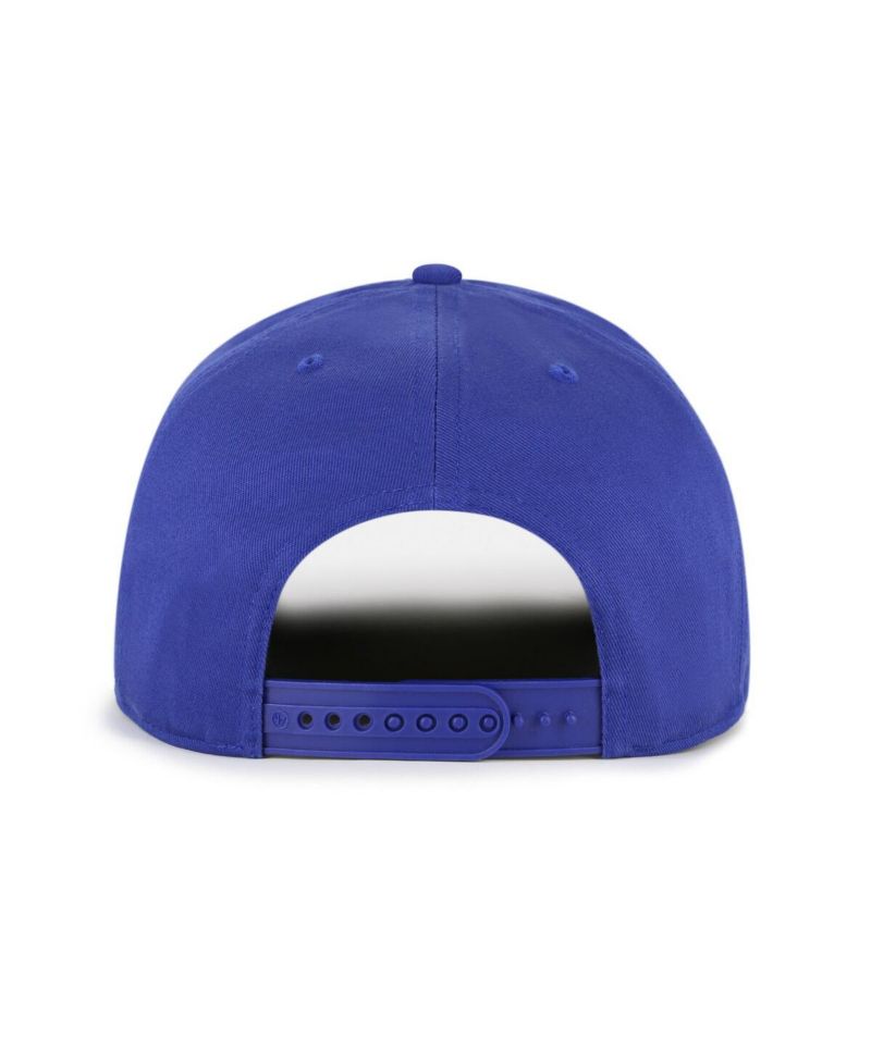 Men's Royal/Brown Brooklyn Dodgers Cooperstown Break Wood Suede Hitch Adjustable Hat