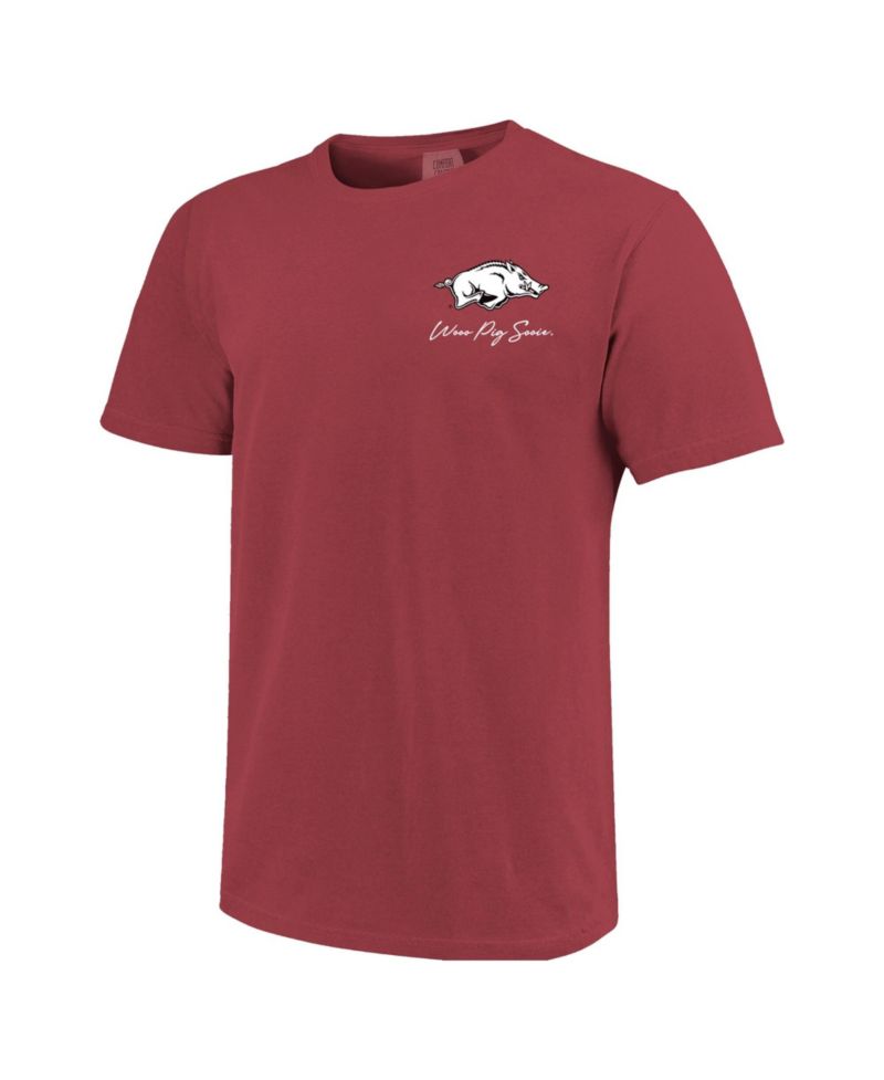 Men's and Women's Cardinal Arkansas Razorbacks New Tusk in Town Hyper Local Comfort Colors T-Shirt