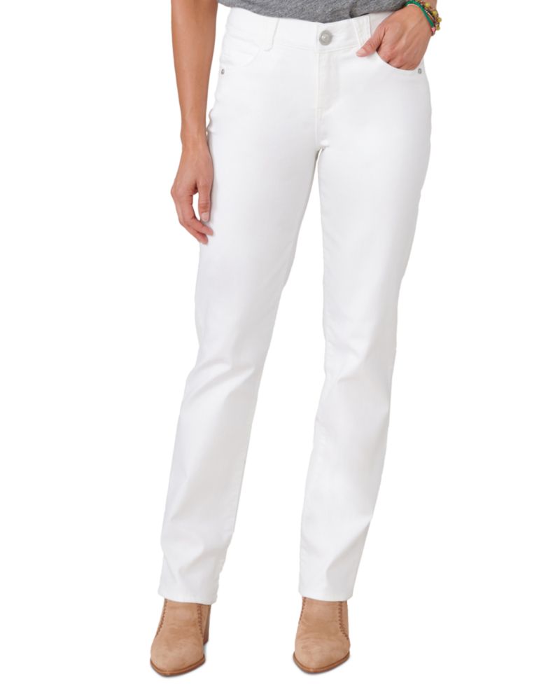 Petite "Ab"solution Mid-Rise Straight-Leg Jeans