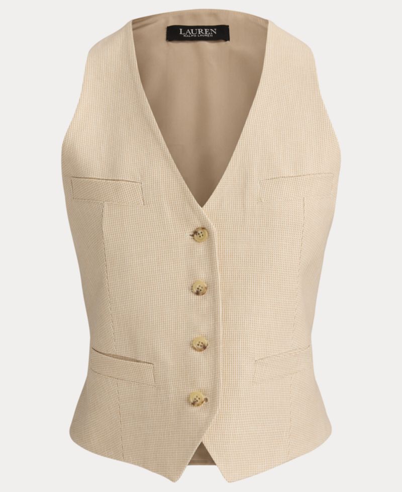 Women's Tweed V-Neck Sleeveless Vest