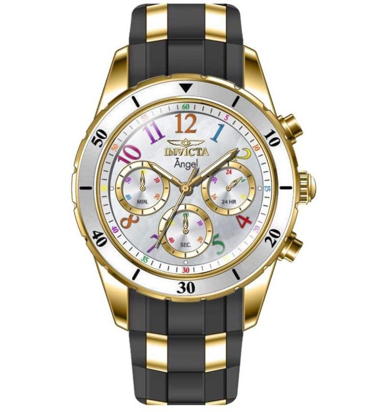 Women's 49803 Angel Quartz VD54 White Dial Watch