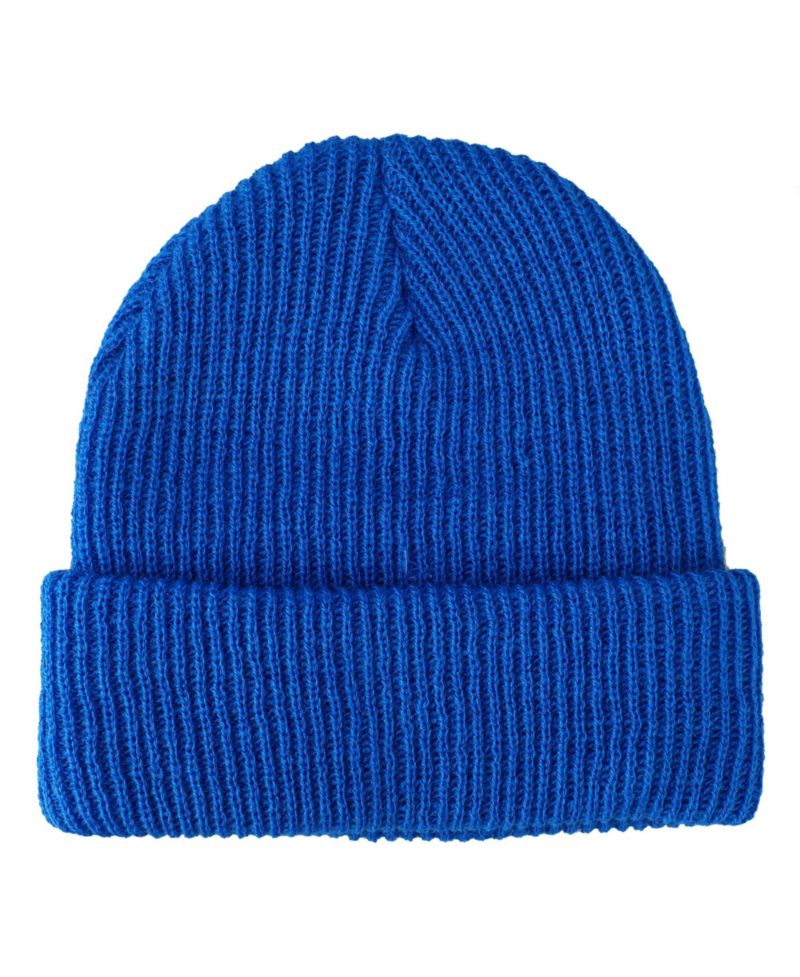 Men's Kirby Snack Time Royal Blue Cuffed Plain Skull Acrylic Knitted Beanie Hat