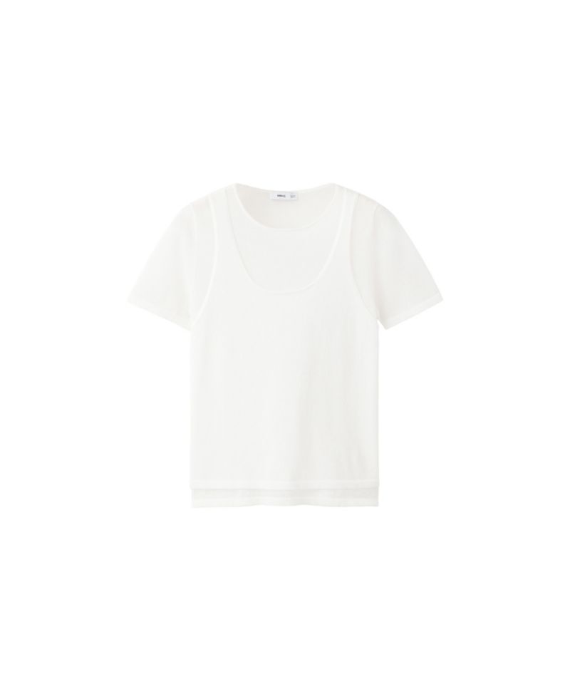 Women's Layered Lightweight Cotton-Blend Sweater