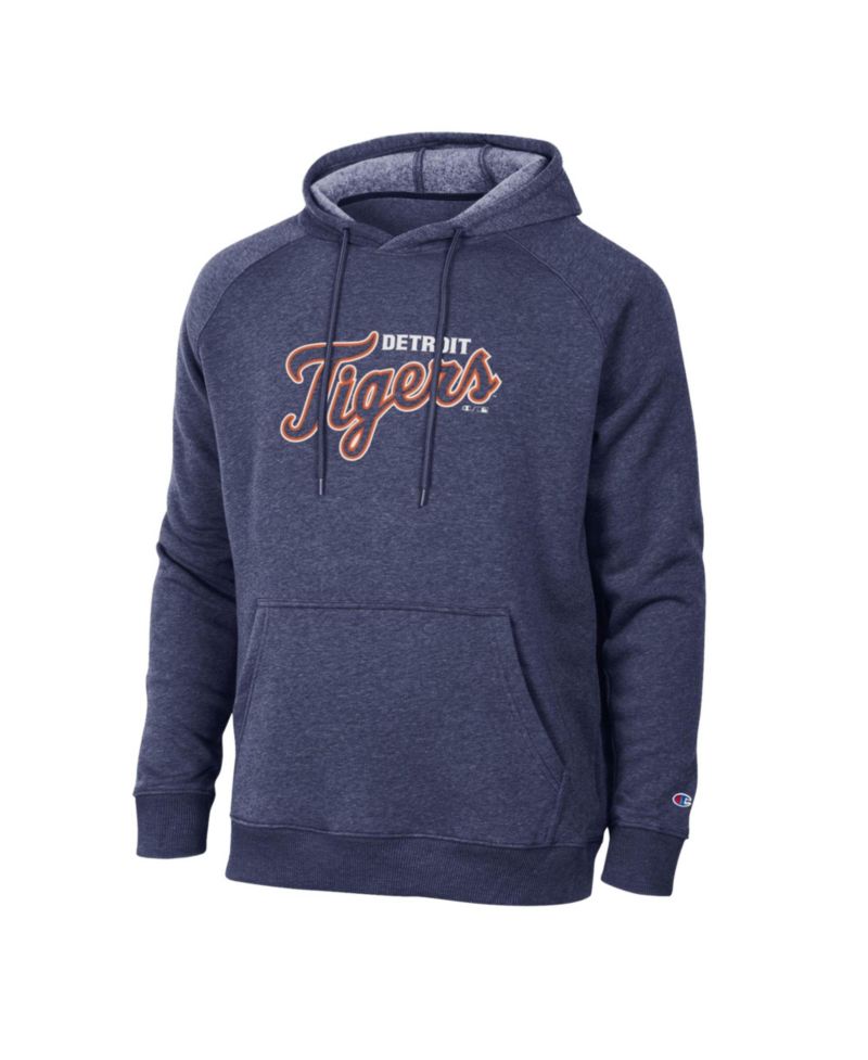 Men's Navy Detroit Tigers Triumph Tri-Blend Raglan Hoodie