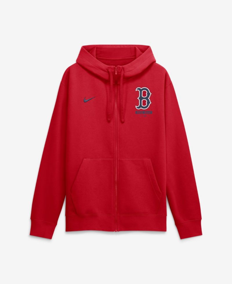 Men's Red Boston Red Sox Primetime Lockup Full-Zip Hoodie