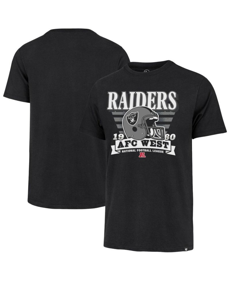 Men's Black Las Vegas Raiders Stripe Splash Franklin Throwback T-Shirt