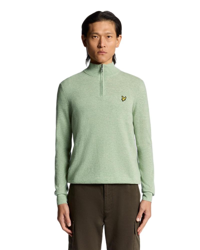 Men's Lambswool Blend Quarter Zip Sweater