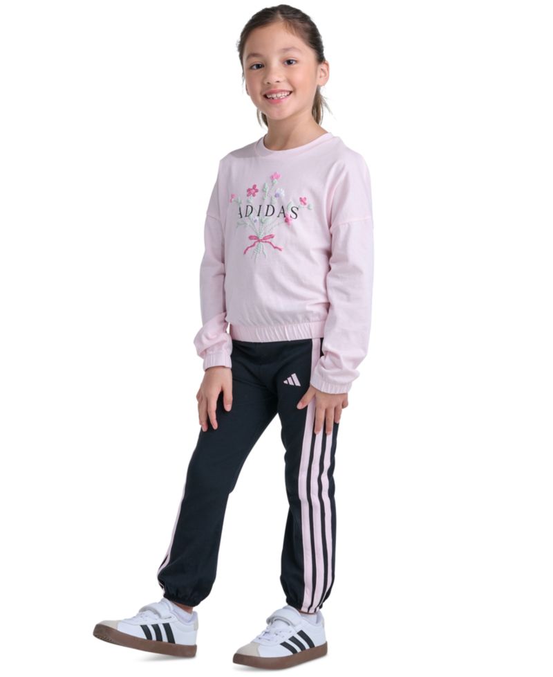 Girls' 2T-6X Long-Sleeve Sweatshirt and Pants, 2-Piece Set