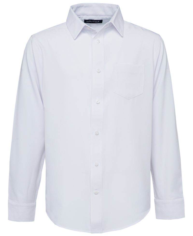 Big Boys Husky Long Sleeve Performance Woven Shirt