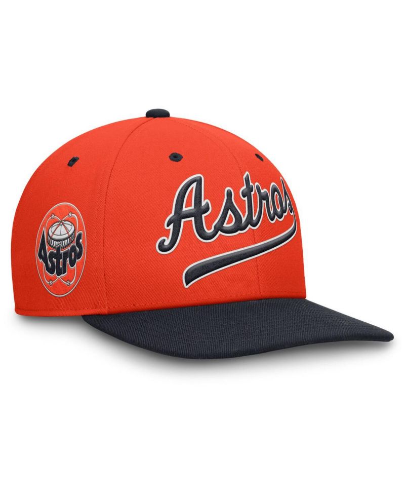 Men's Orange/Navy Houston Astros Cooperstown Collection Pro Performance Snapback Hat