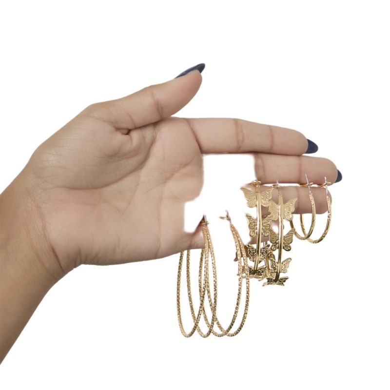 Hoop Earrings for Women 3 Pairs (3 Pack)