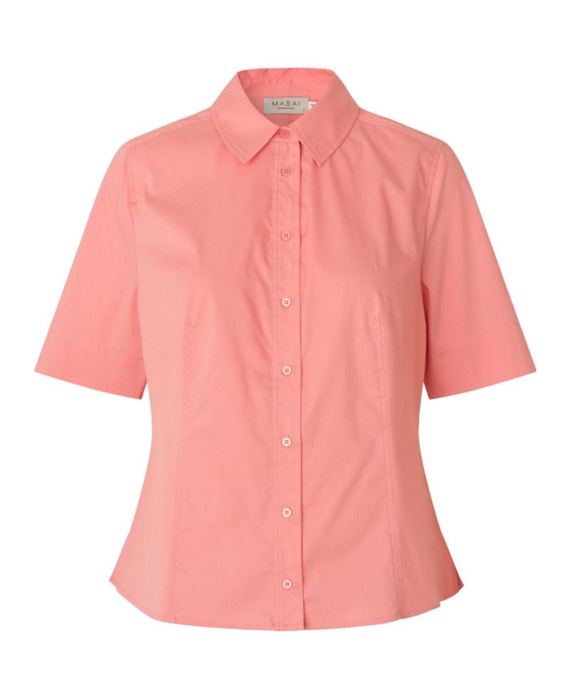 Women's Maiven Boxy Button-Up Short-Sleeve Cotton-Blend Shirt