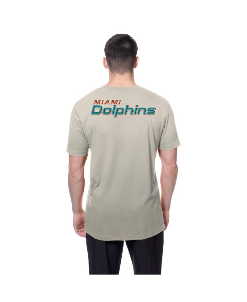 Men's Light Beige Miami Dolphins Multi Patch T-Shirt