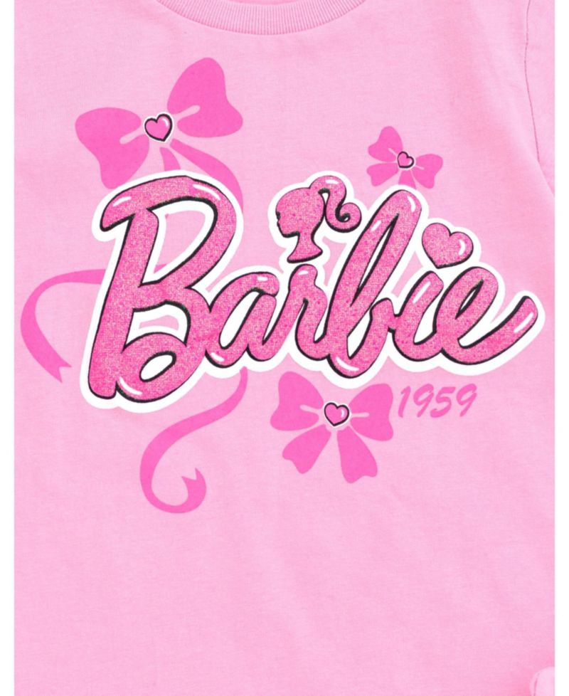 Little Girls Peplum T-Shirt and Shorts Outfit Set