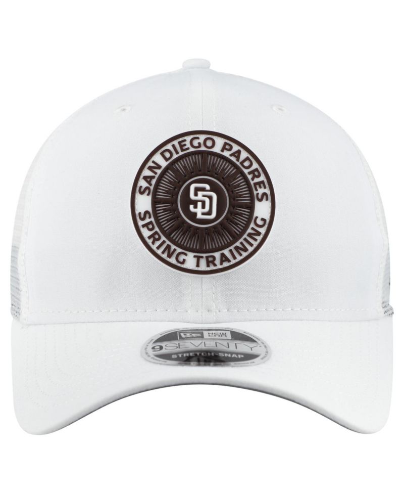 Men's White San Diego Padres 2026 Spring Training Fan Pack 9SEVENTY Adjustable Trucker Hat