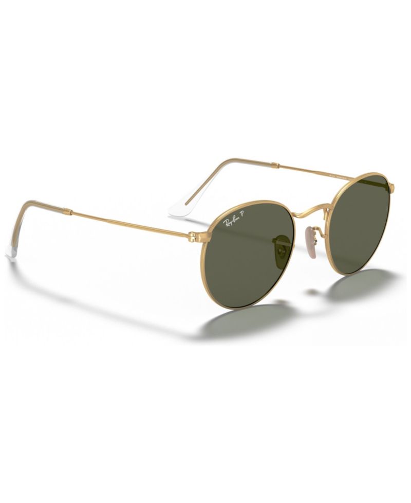 Men's Polarized Sunglasses, Round Metal RB3447