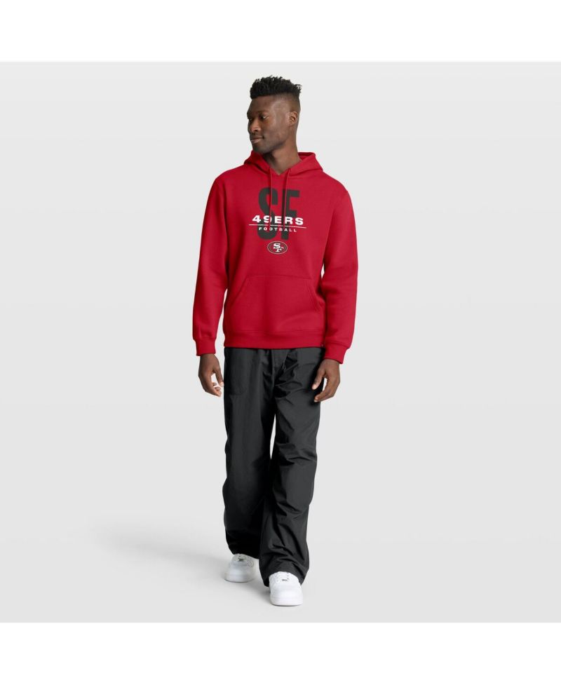 Men's Scarlet San Francisco 49ers Right Tackle Legacy Pullover Hoodie