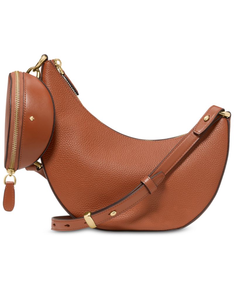 Duo Small Pebbled Leather Crossbody Bag