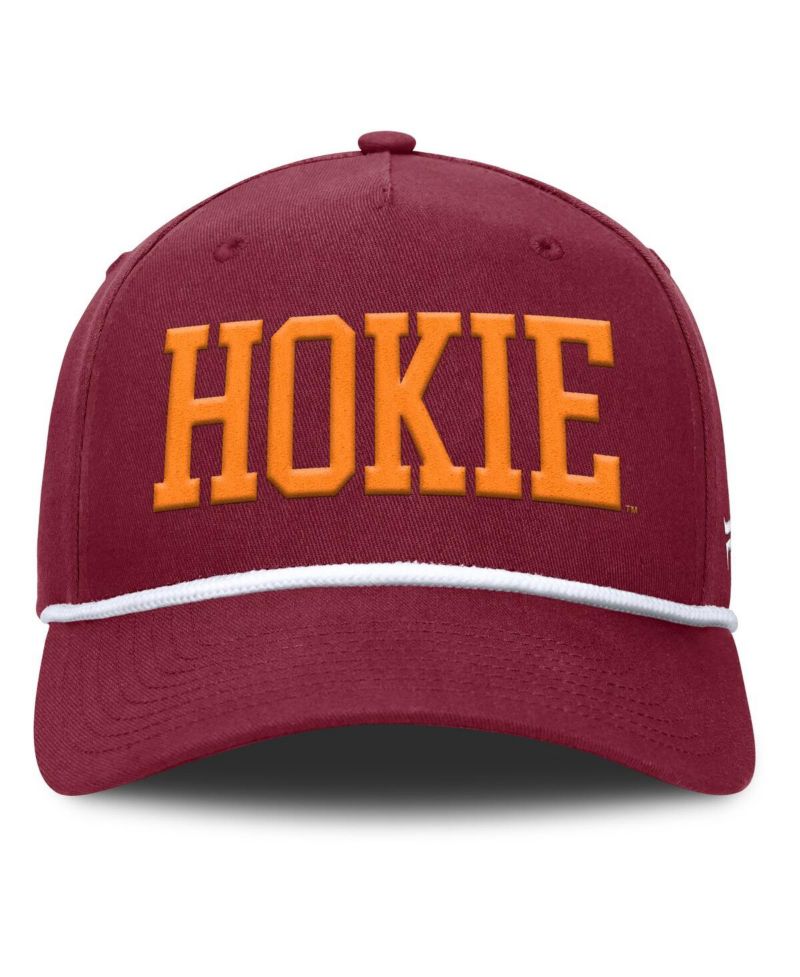 Men's Maroon Virginia Tech Hokies Foul Ball Rope Adjustable Hat