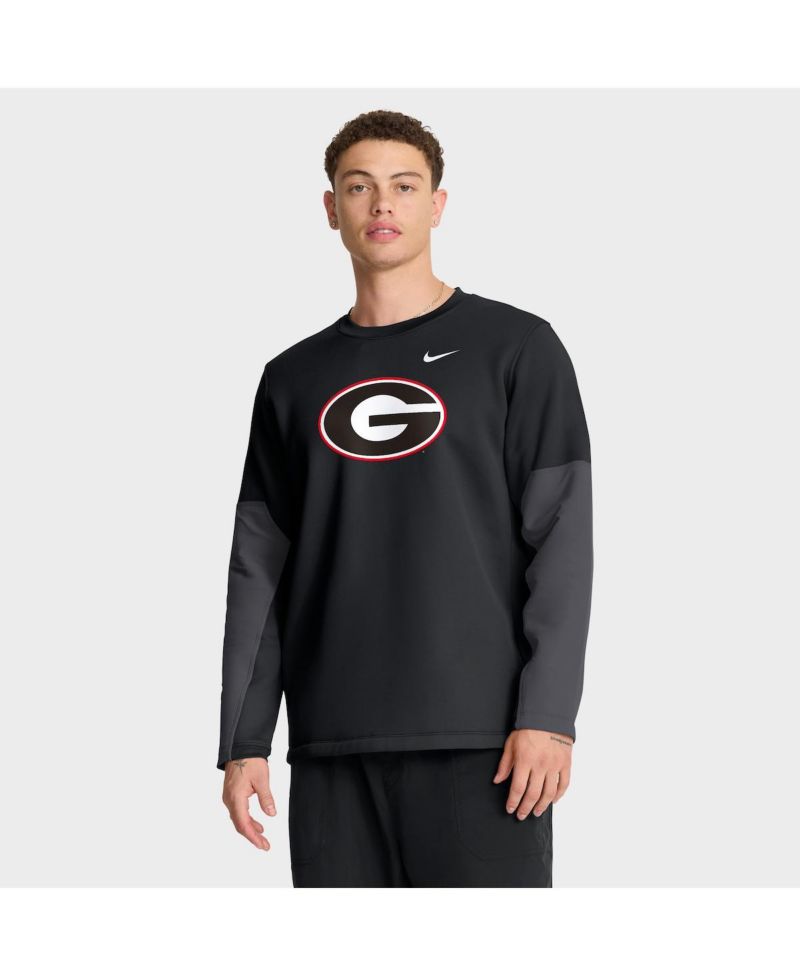 Men's Black Georgia Bulldogs 2025 Sideline Coach Performance Long Sleeve T-Shirt