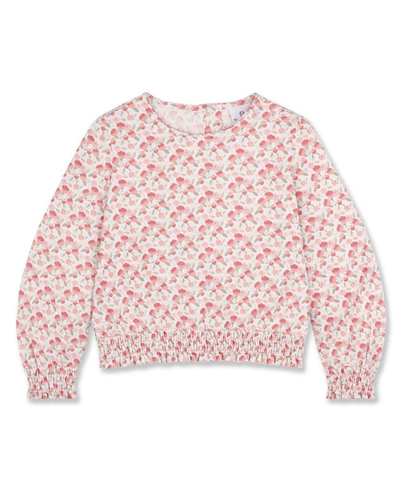 Girls (7-14) Floral Top with Rouching