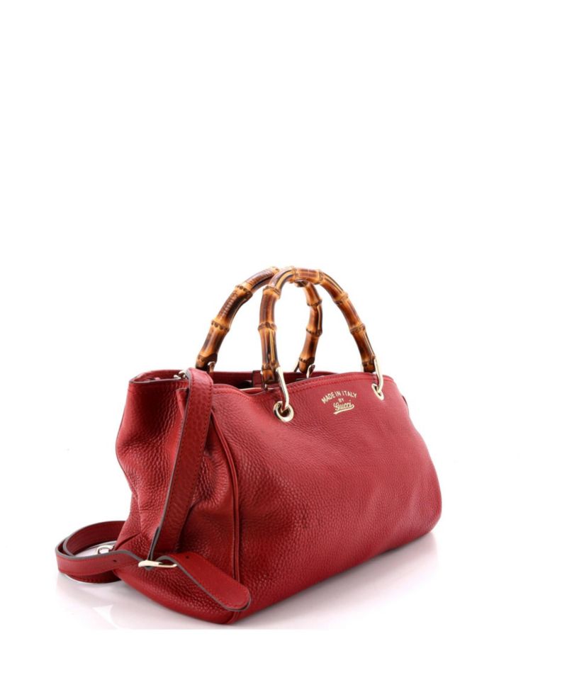 Medium Bamboo Shopper Tote Leather