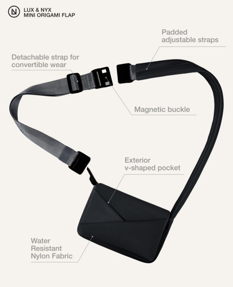 Mini Origami Flap Convertible Crossbody & Handbag for Women