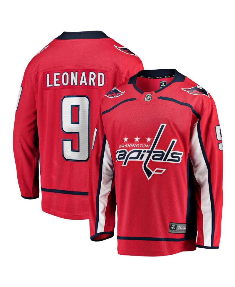 Men's Ryan Leonard Red Washington Capitals Home Breakaway Jersey