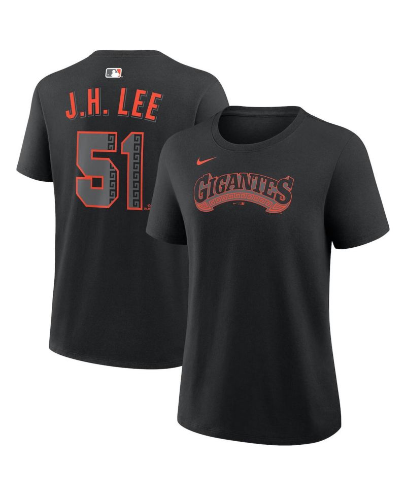Women's Jung Hoo Lee Black San Francisco Giants Name & Number T-Shirt