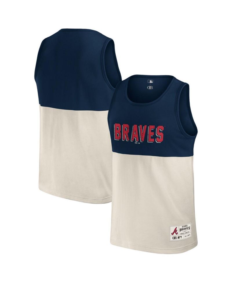 Darius Rucker Collection by Men's Navy Atlanta Braves Color Block Tank Top