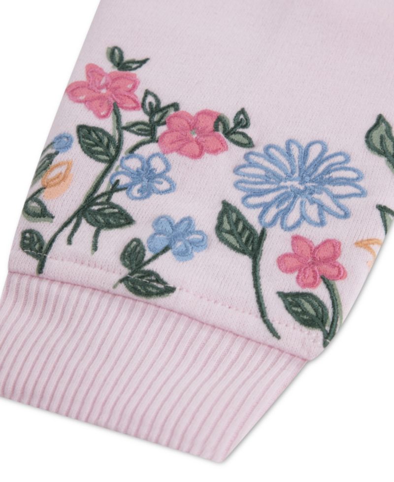 Baby Girls' Floral Hooded Coverall