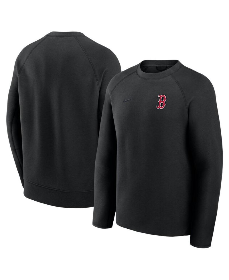Men's Black Boston Red Sox Tech Fleece Raglan Sweatshirt