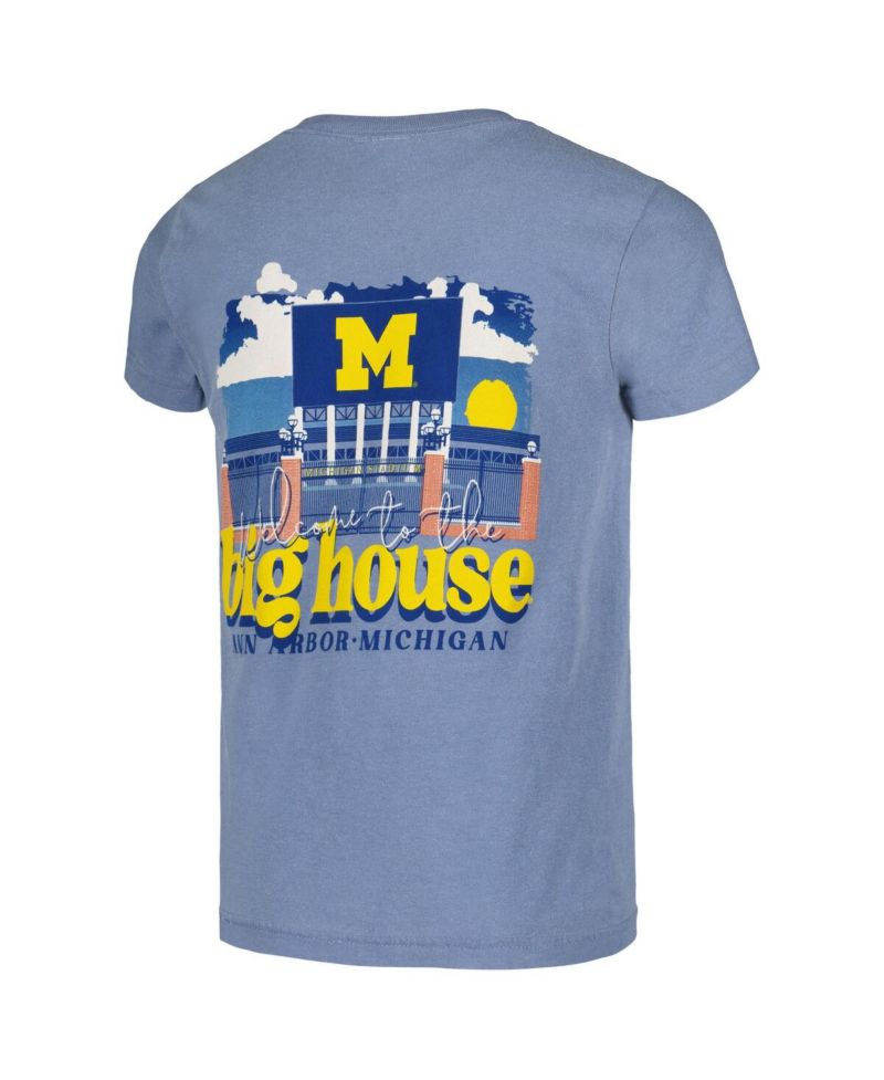 Big Boys and Girls Navy Michigan Wolverines Hyperlocal Comfort Colors T-Shirt