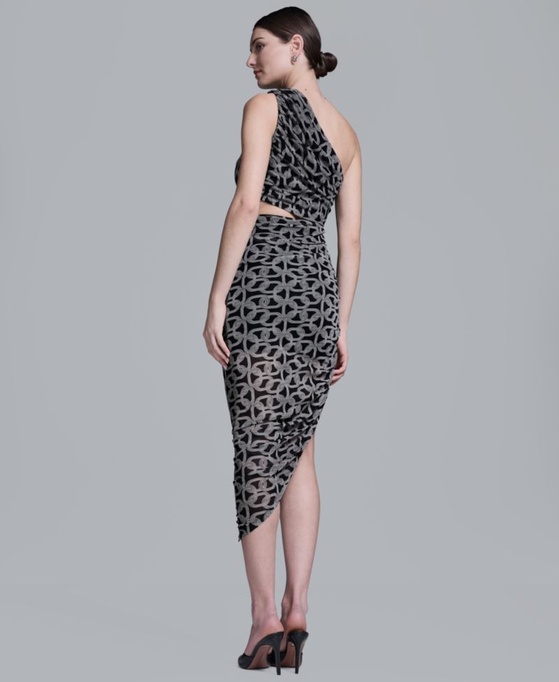 Women's One-Shoulder Midi Dress