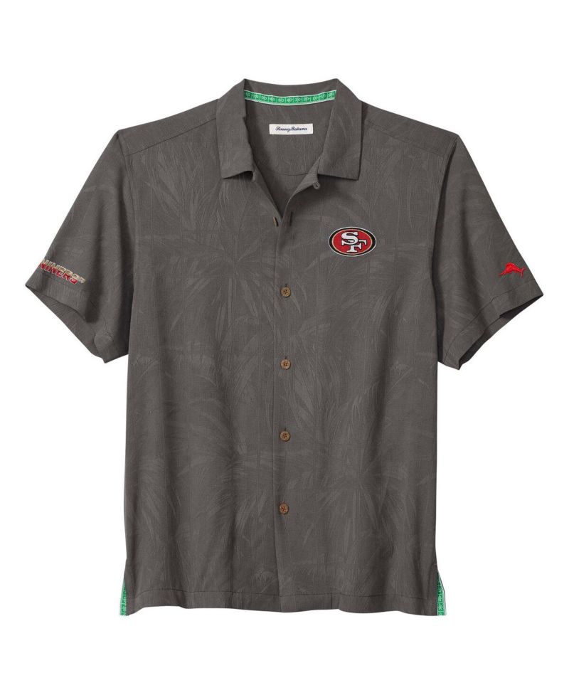 Men's Gray San Francisco 49ers Endzone Paradise COOLMAX Button-Up Shirt