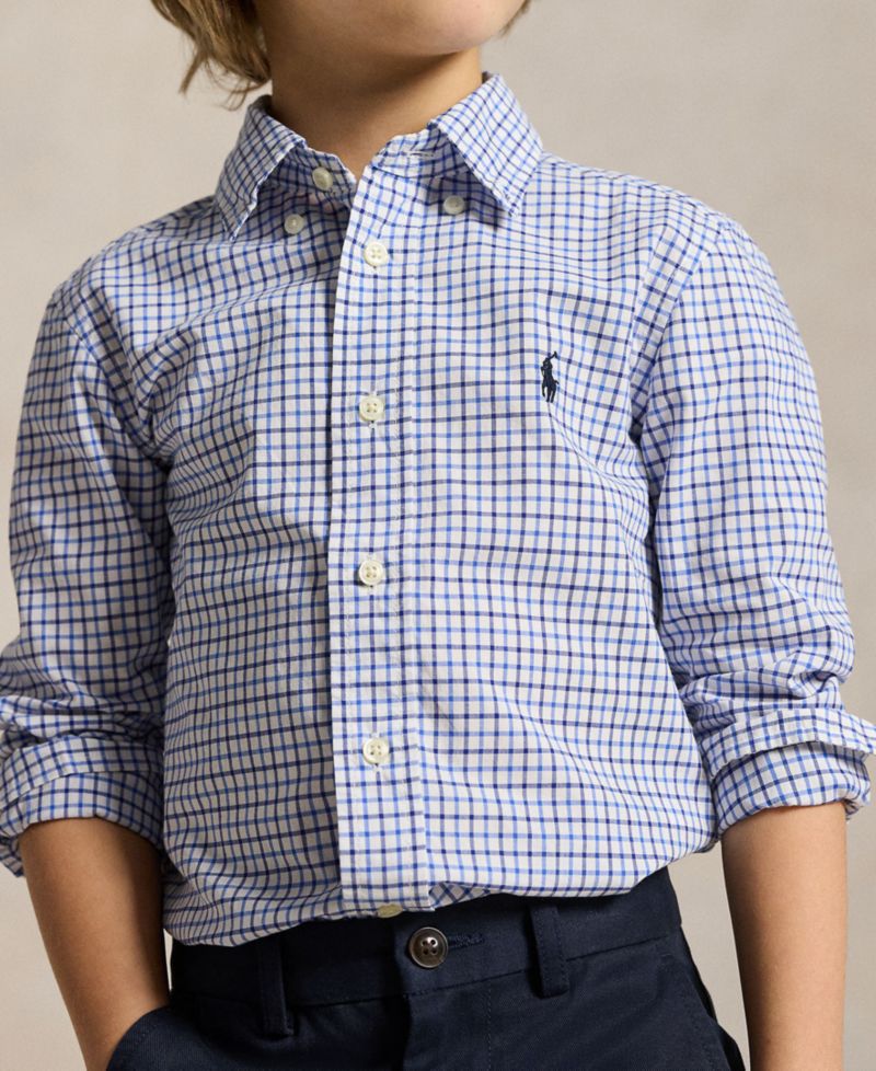 Boys' 2T-7 Plaid Cotton Shirt